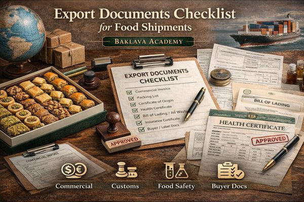 Export Documents Checklist for Food Shipments — Baklava Academy