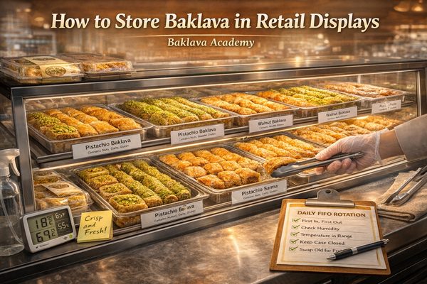 How to Store Baklava in Retail Displays — Baklava Academy